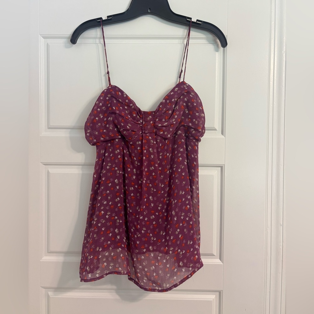 American Eagle Outfitters Purple Floral Camisole